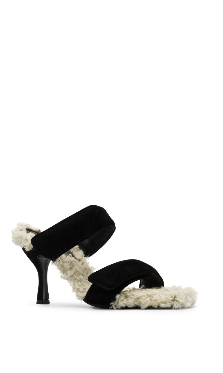 Adelle faux hotsell fur heeled sandal