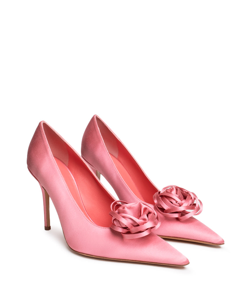 AMELIA FLOWER SATIN IN PINK