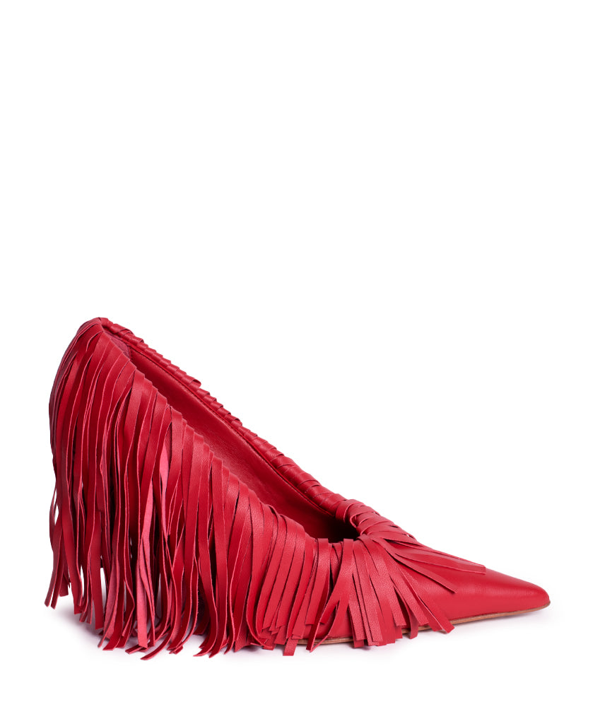 AMELIA FRINGES NAPPA IN CHERRY