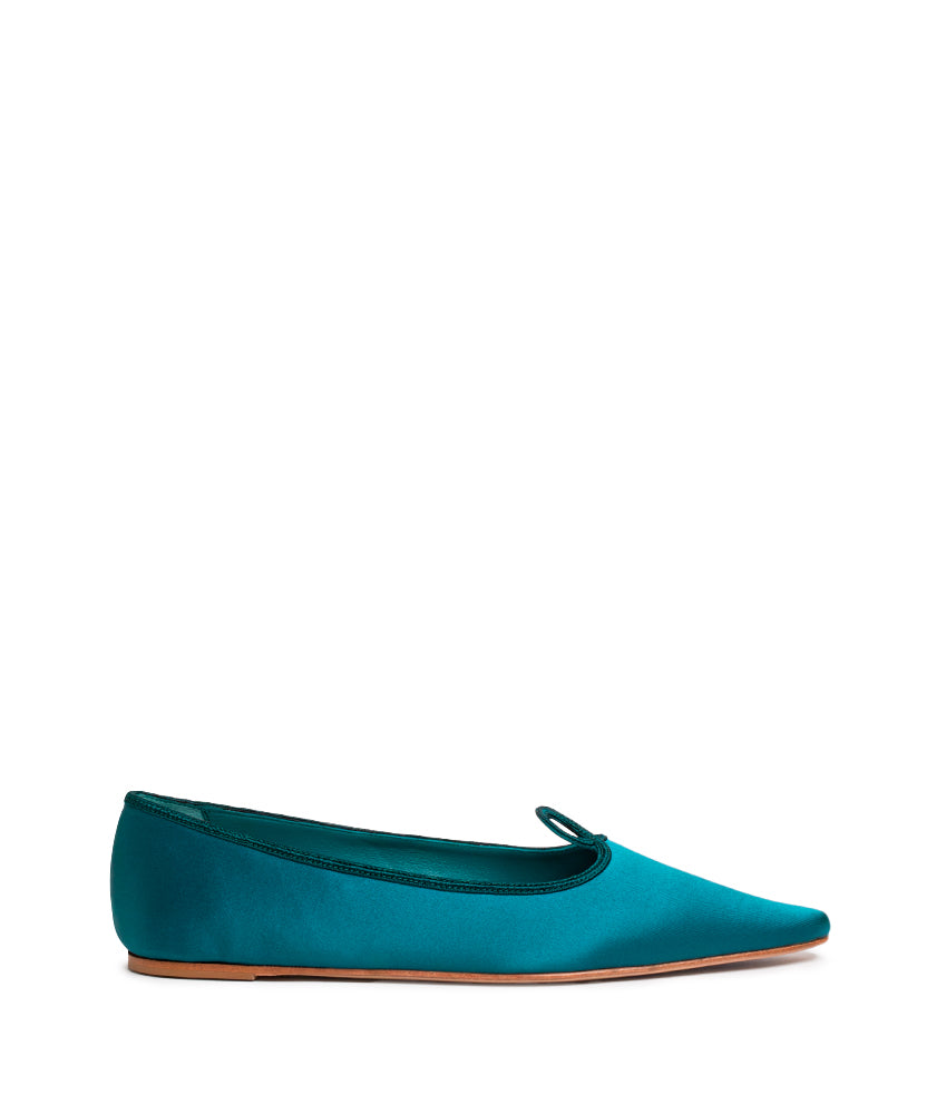 AUDREY SATIN IN TEAL