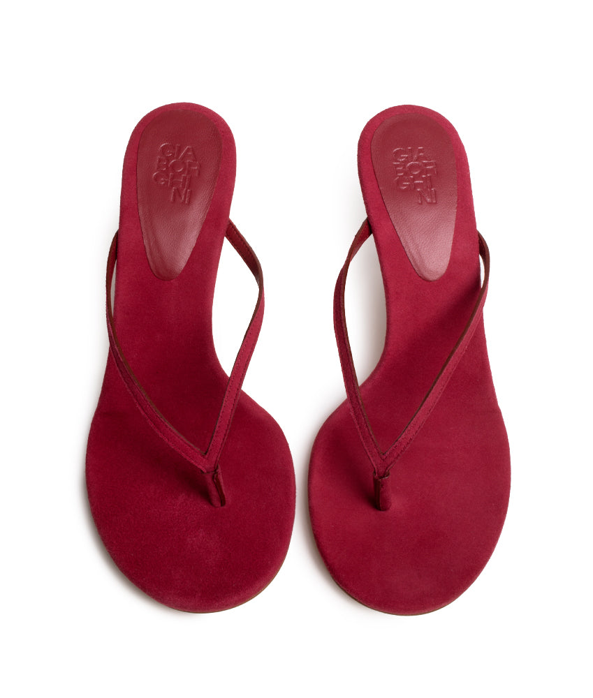 AURORINA SUEDE LEATHER IN CHERRY