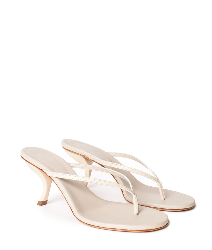 AURORINA CALF LEATHER IN IVORY