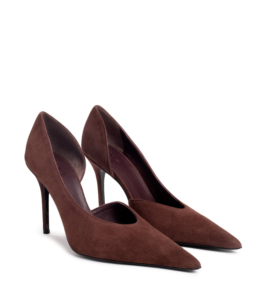 BARBARA SUEDE LEATHER IN CHOCOLATE