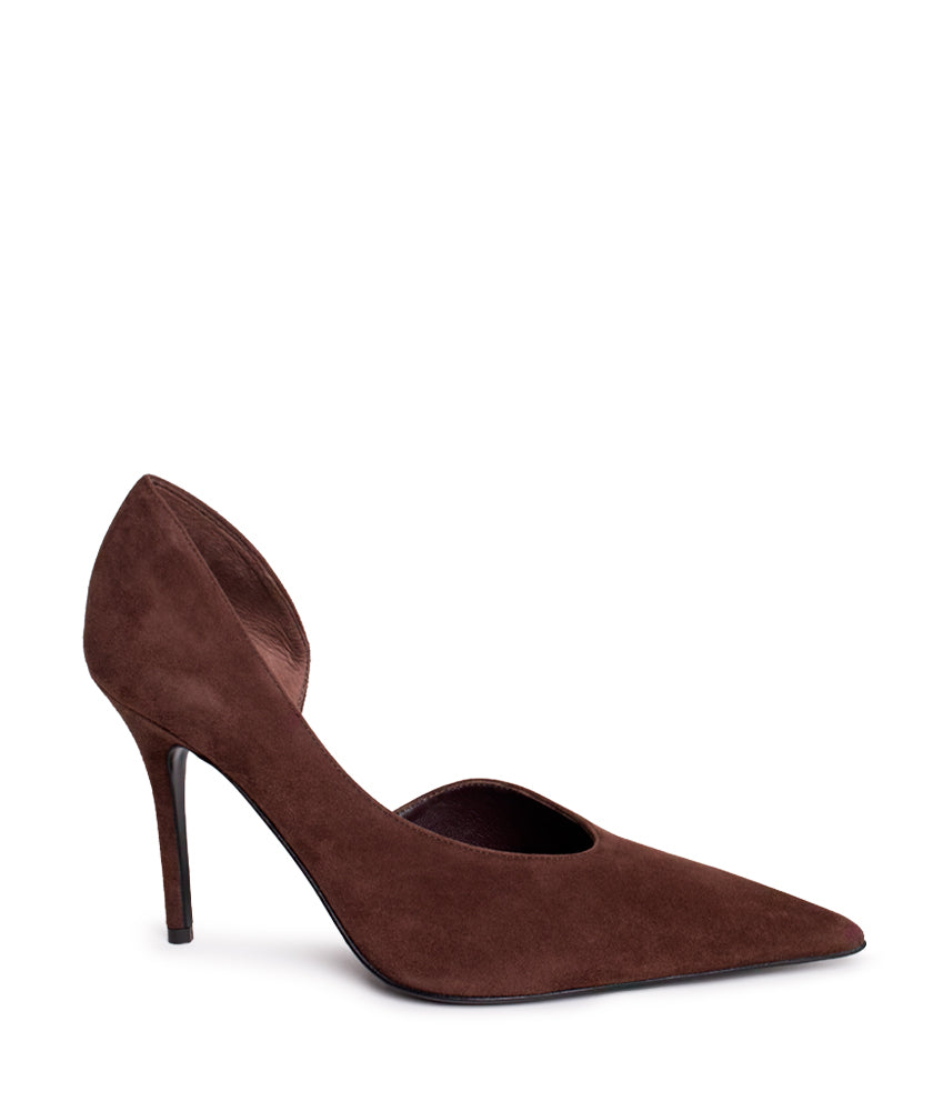 BARBARA SUEDE LEATHER IN CHOCOLATE