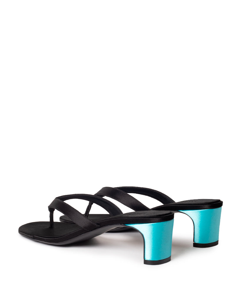 BEUYS SATIN IN BLACK AND CYAN