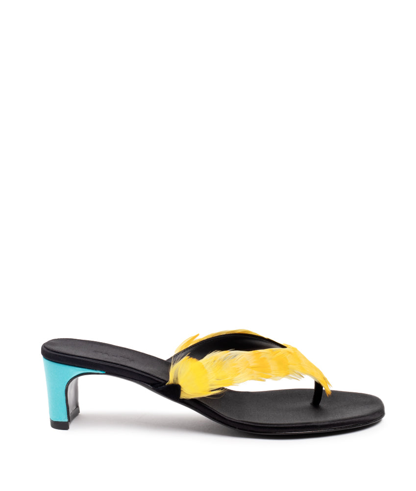BEUYS SUEDE LEATHER IN CYAN, BLACK AND YELLOW