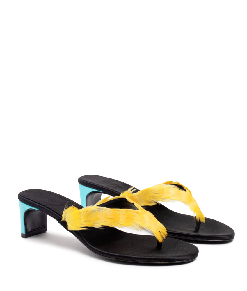 BEUYS SUEDE LEATHER IN CYAN, BLACK AND YELLOW