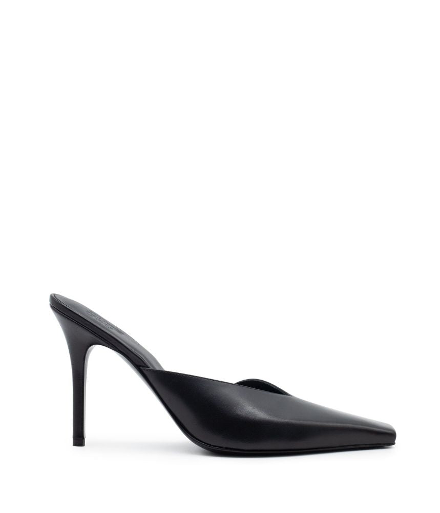 BOSS MULE LEATHER IN BLACK