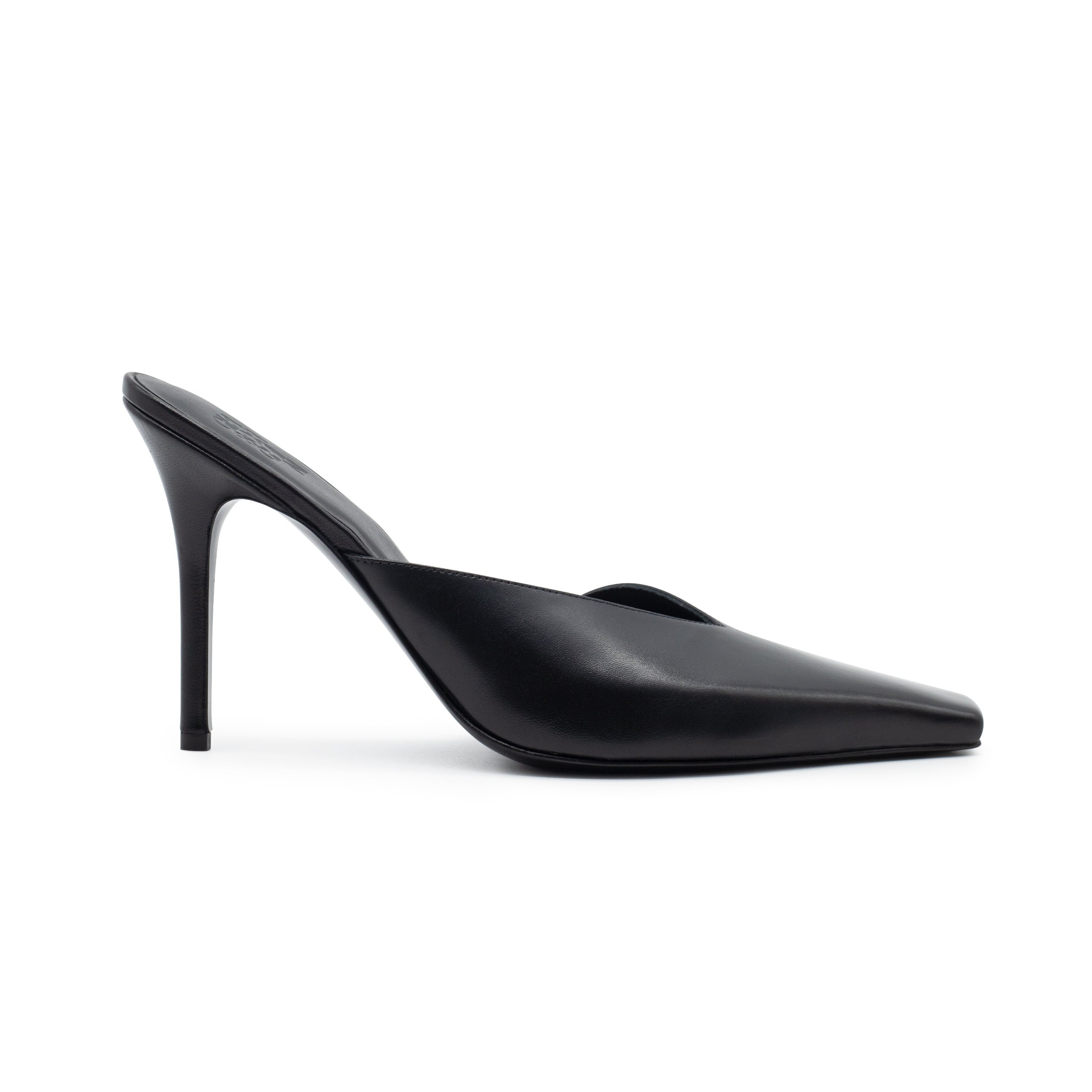 BOSS MULE LEATHER IN BLACK