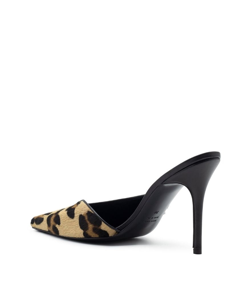 BOSS MULE PONY LEATHER IN LEOPARD
