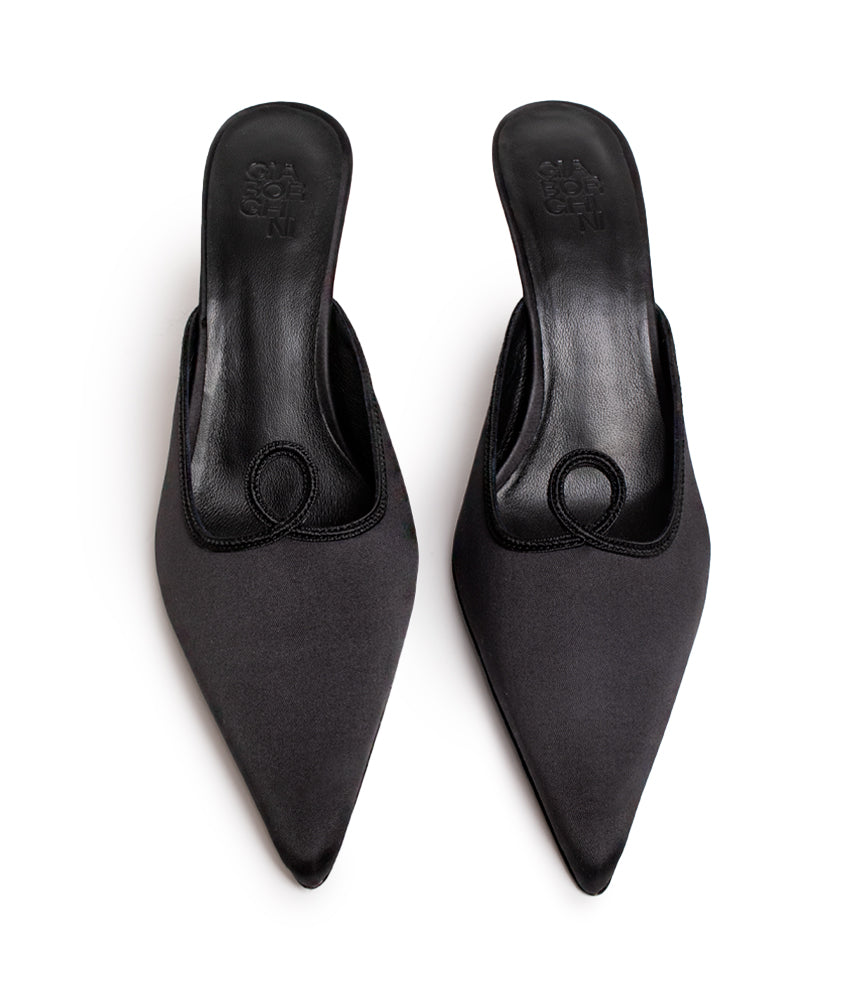 ELIZA SATIN IN BLACK