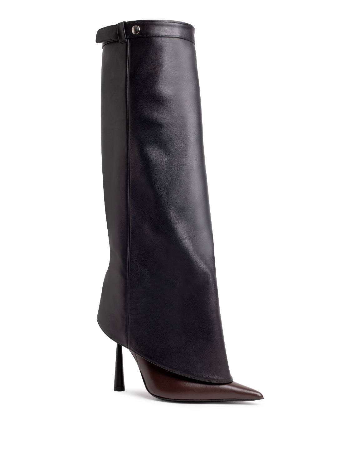 FLORENCE CALF LEATHER IN BLACK / BROWN