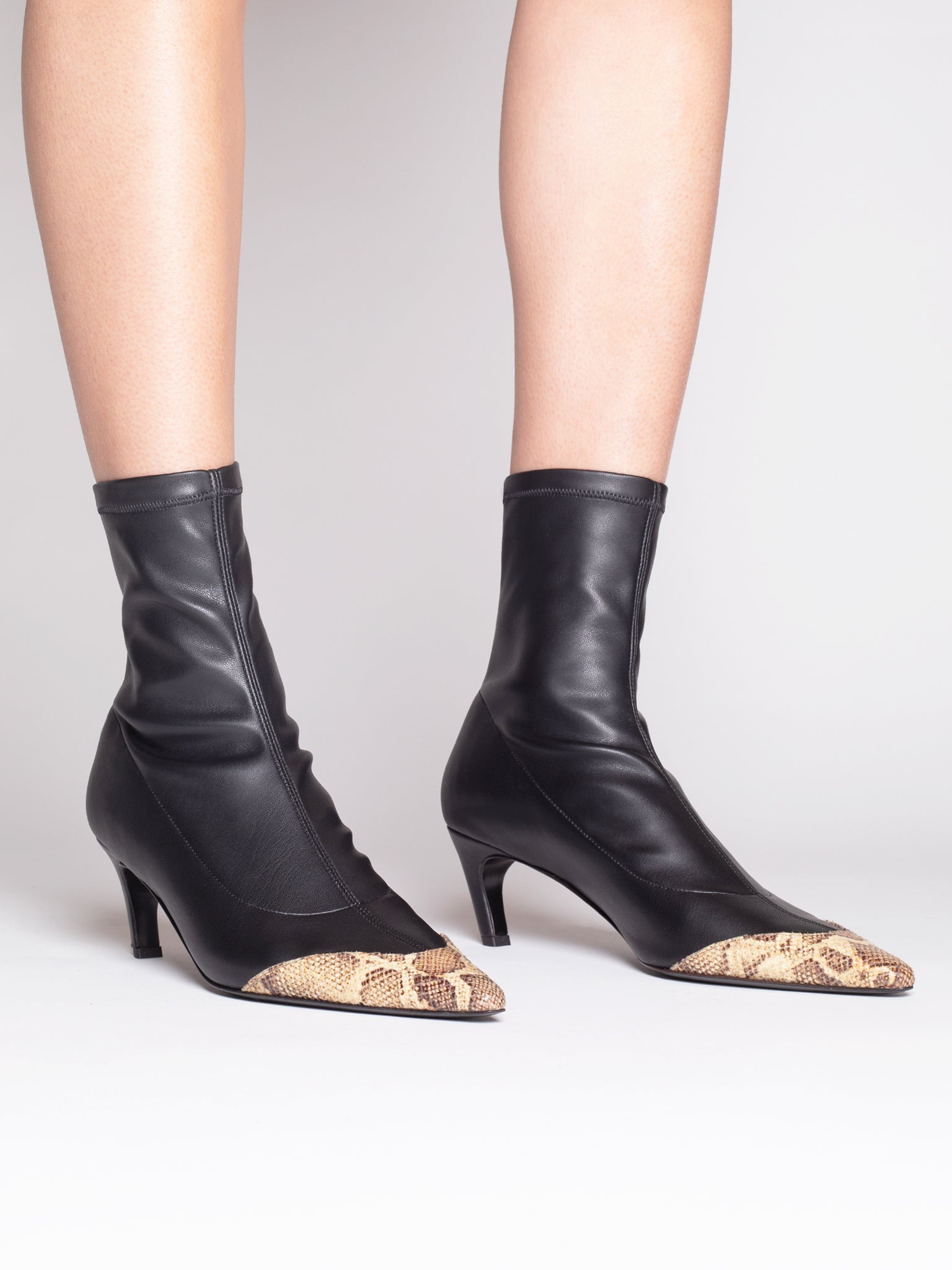 FRANCES SYNTHETIC LEATHER STRETCH BLACK E PYTHON