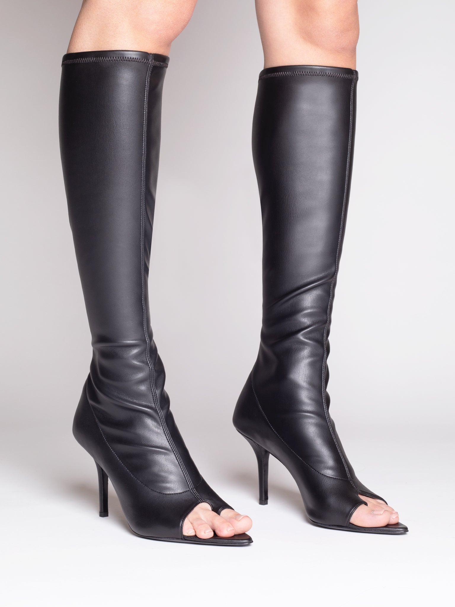 FREYA BOOT SYNTHETIC LEATHER STRETCH BLACK