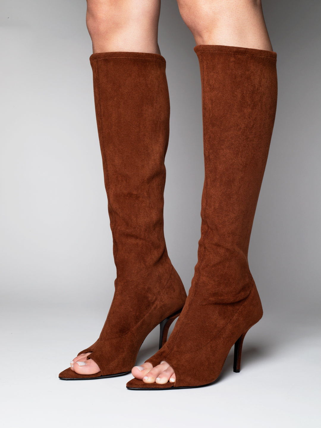 FREYA BOOT SUEDE LEATHER STRETCH IN CARAMEL