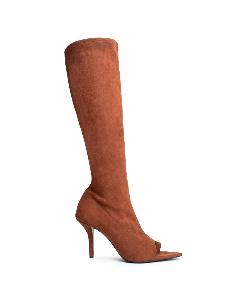 FREYA BOOT SUEDE LEATHER STRETCH IN CARAMEL