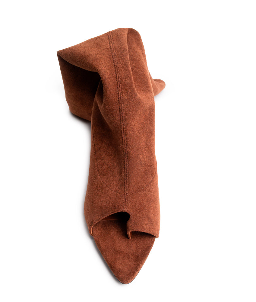 FREYA BOOT SUEDE LEATHER STRETCH IN CARAMEL