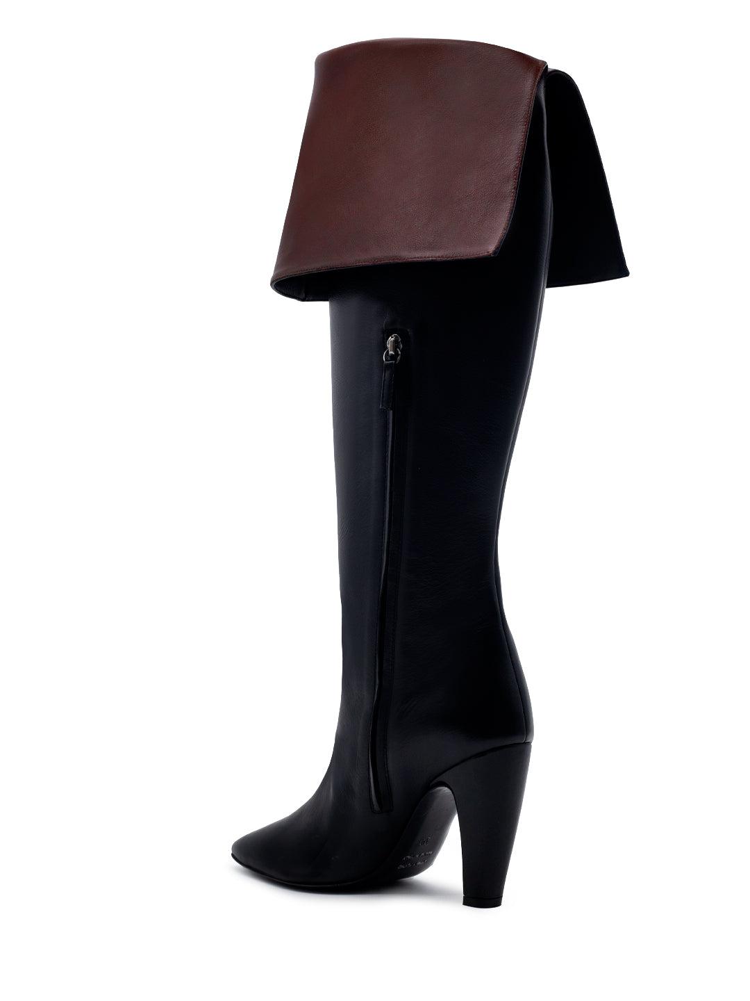 LOUISE BOOT CALF LEATHER IN BLACK/BROWN