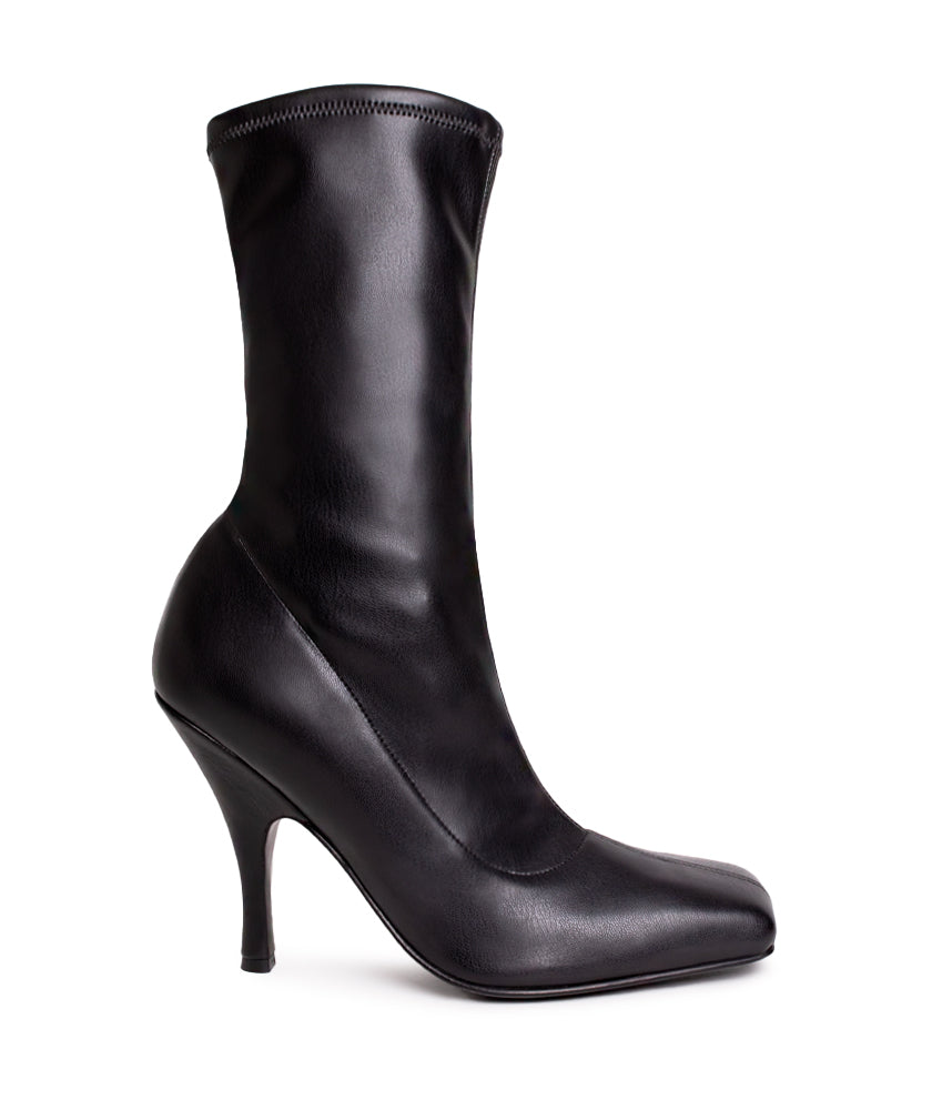 LOULOU SYNTHETIC LEATHER IN BLACK