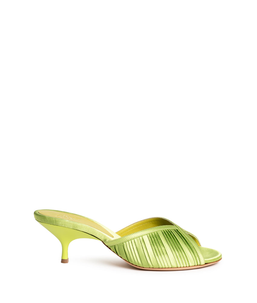 MELANIE SATIN IN LIME