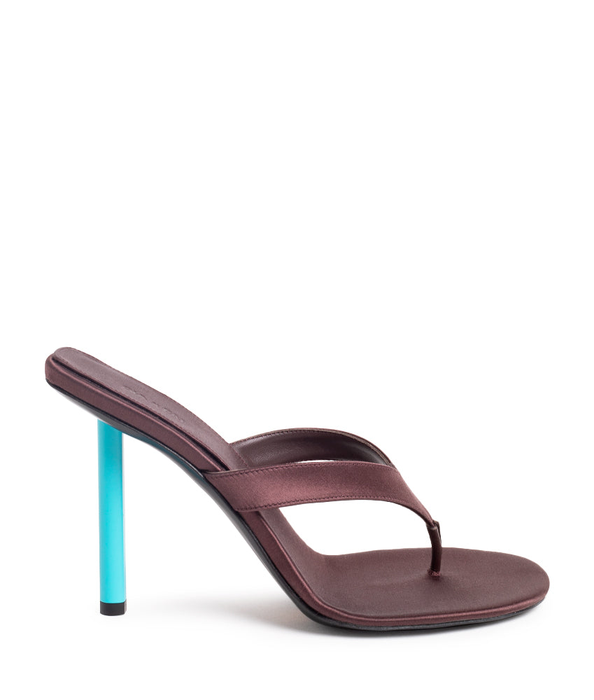 MICHALS SATIN IN BROWN AND CYAN