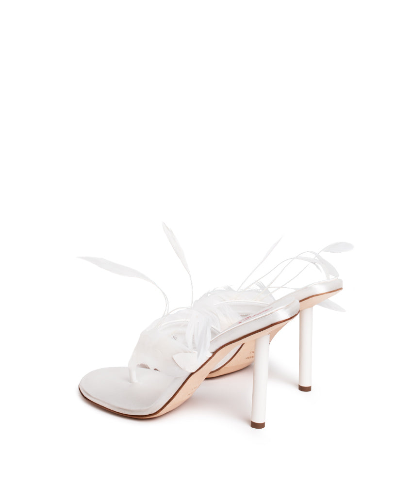 MICHALS FEATHER SATIN IN WHITE