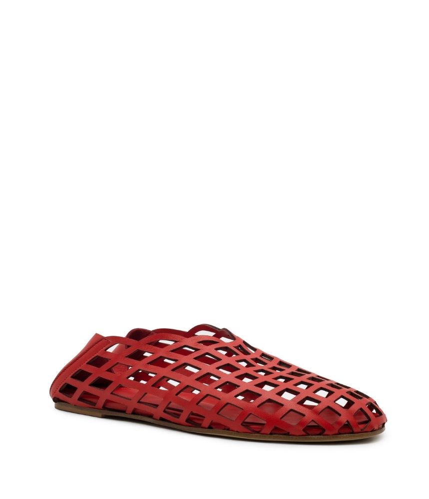 PEEK-A-BOO BALLERINA NAPPA IN RED