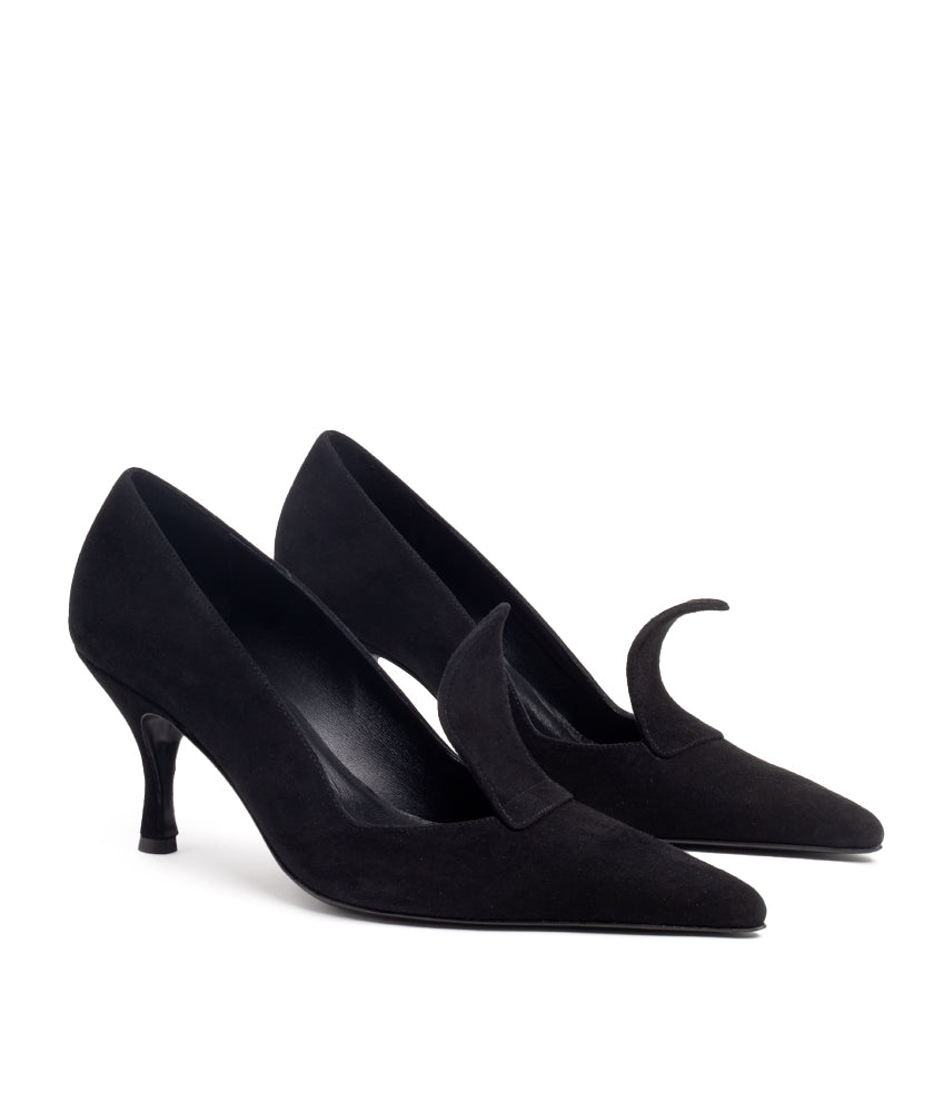 RENATA SUEDE LEATHER IN BLACK