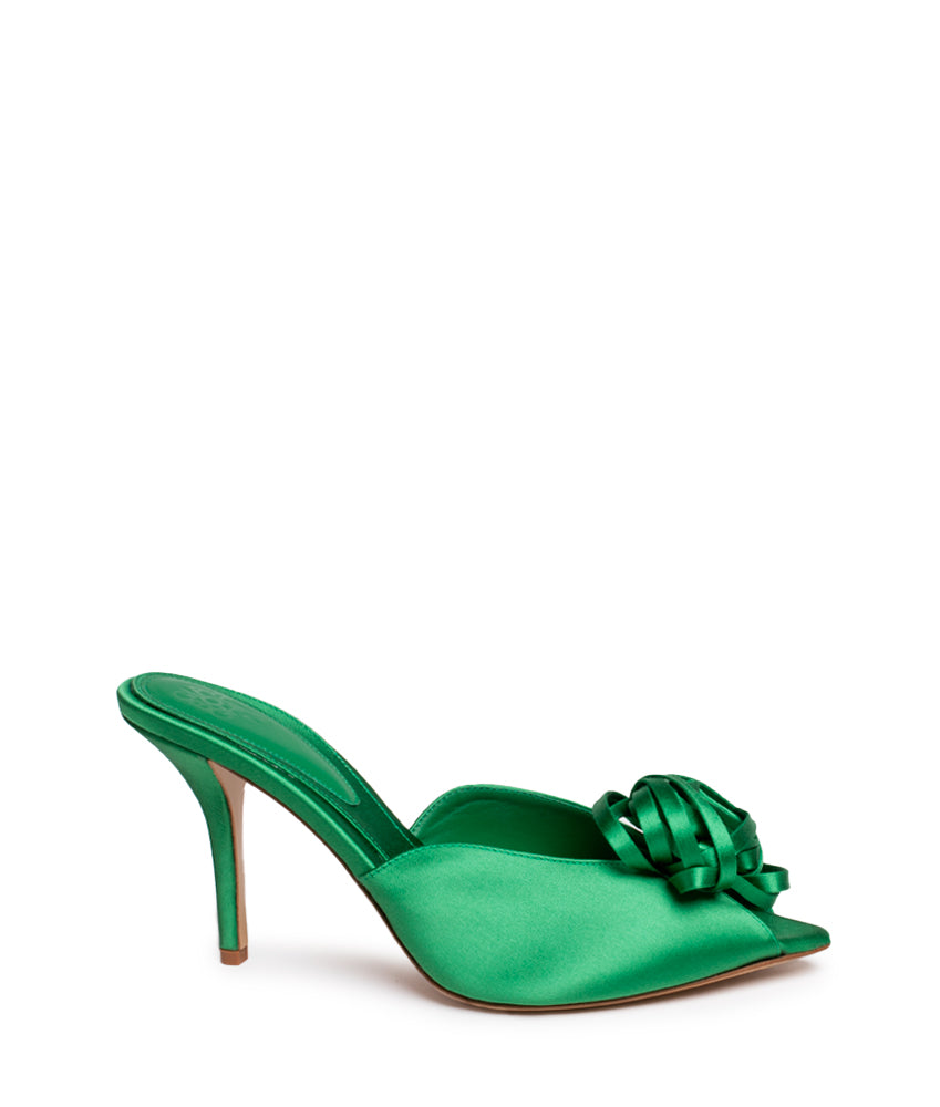 ROMI FLOWER SATIN IN GREEN