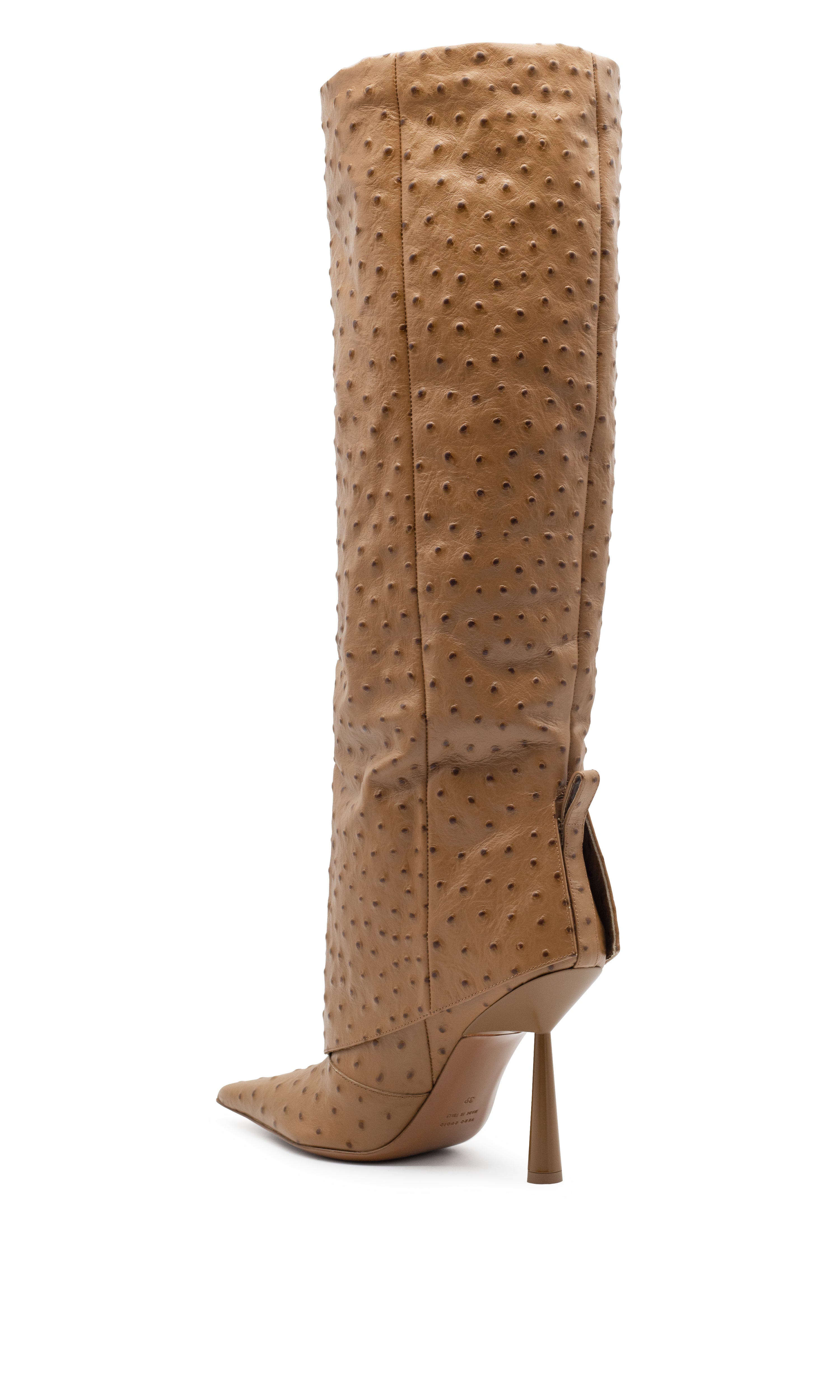 RO31 OSTRICH CALF LEATHER TOBACCO