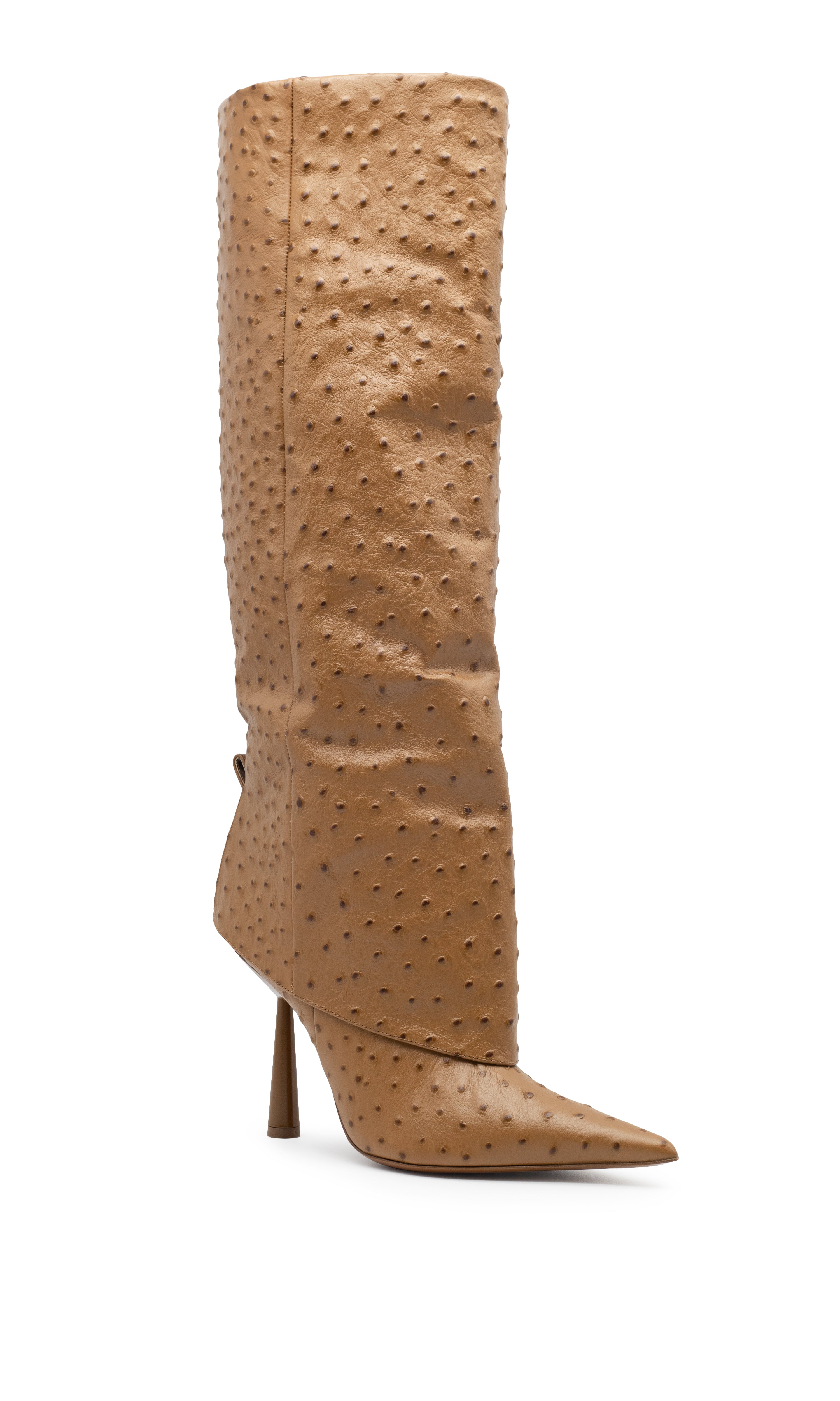 RO31 OSTRICH CALF LEATHER TOBACCO