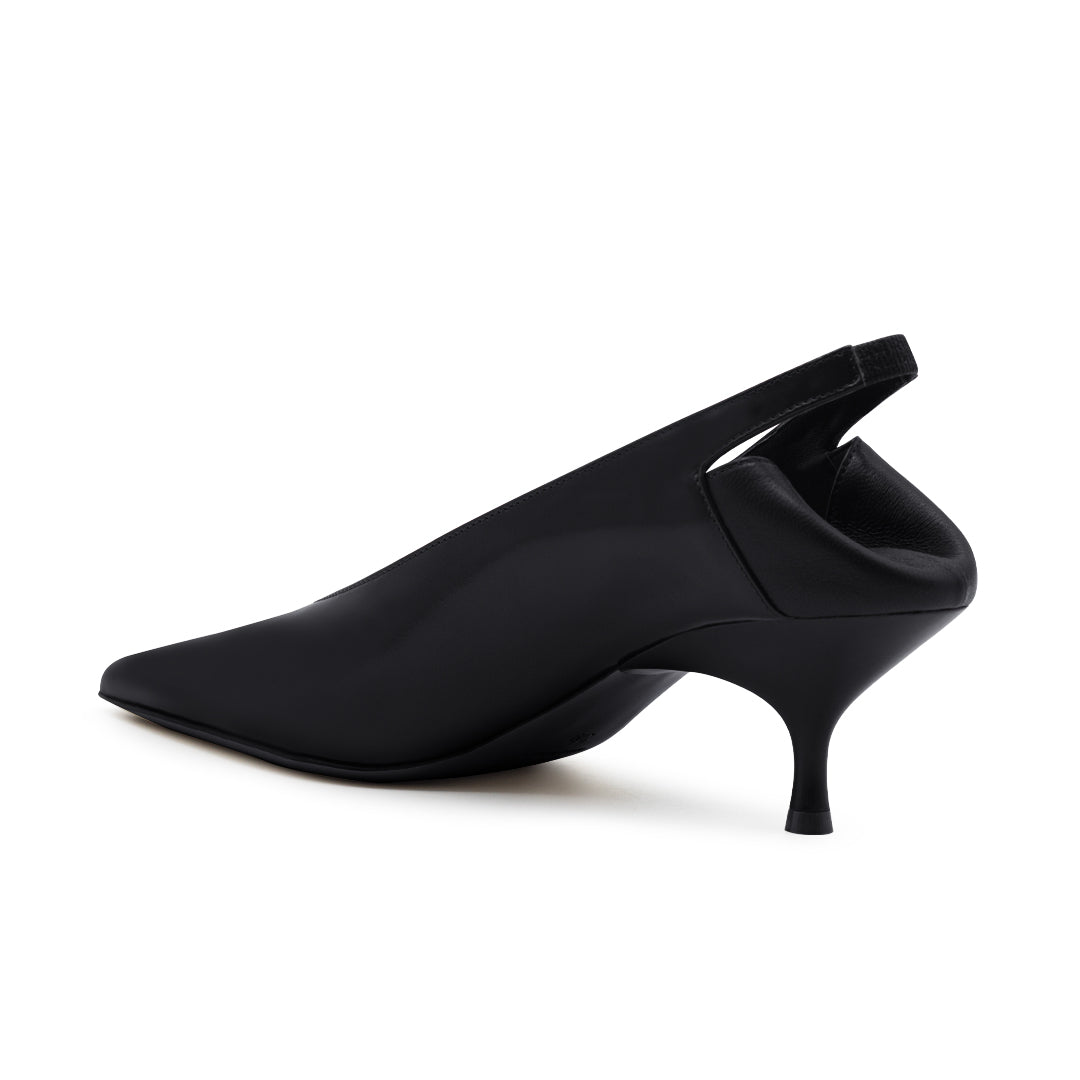 SLOANE SHINY CALF LEATHER IN BLACK