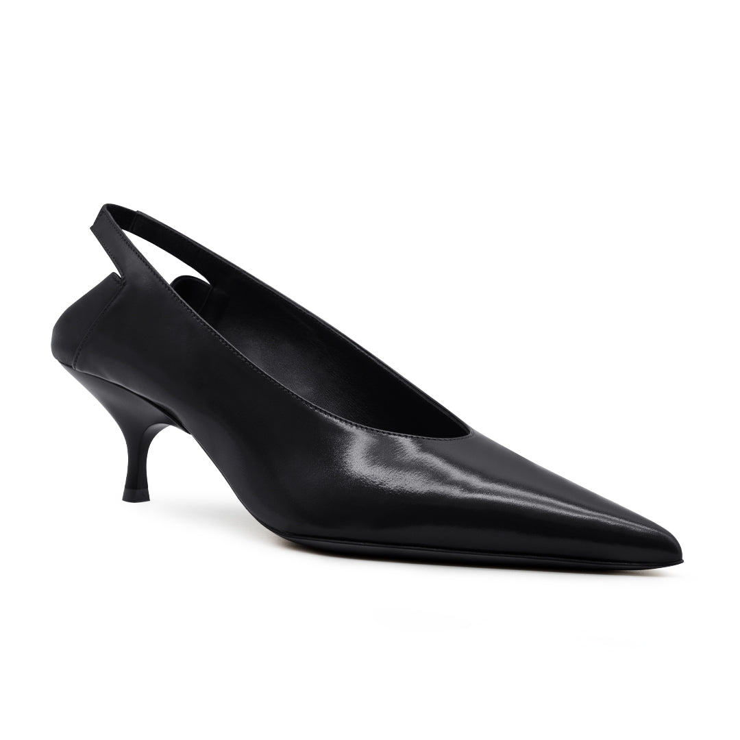 SLOANE SHINY CALF LEATHER IN BLACK