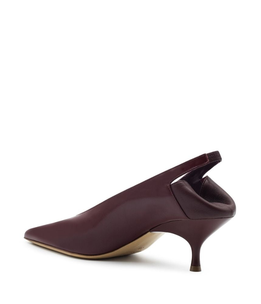 SLOANE SHINY CALF LEATHER IN BORDEAUX