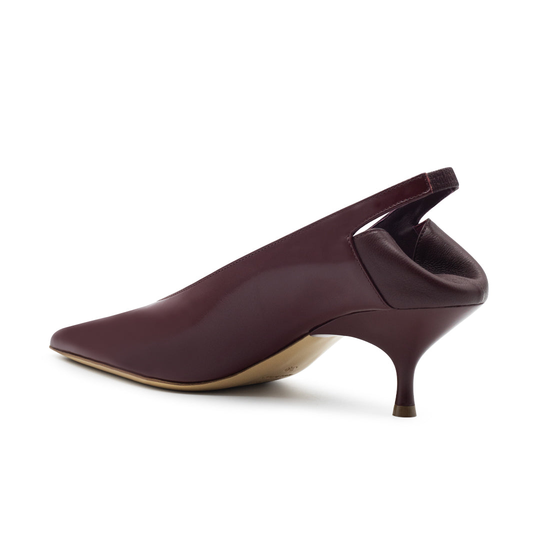 SLOANE SHINY CALF LEATHER BORDEAUX