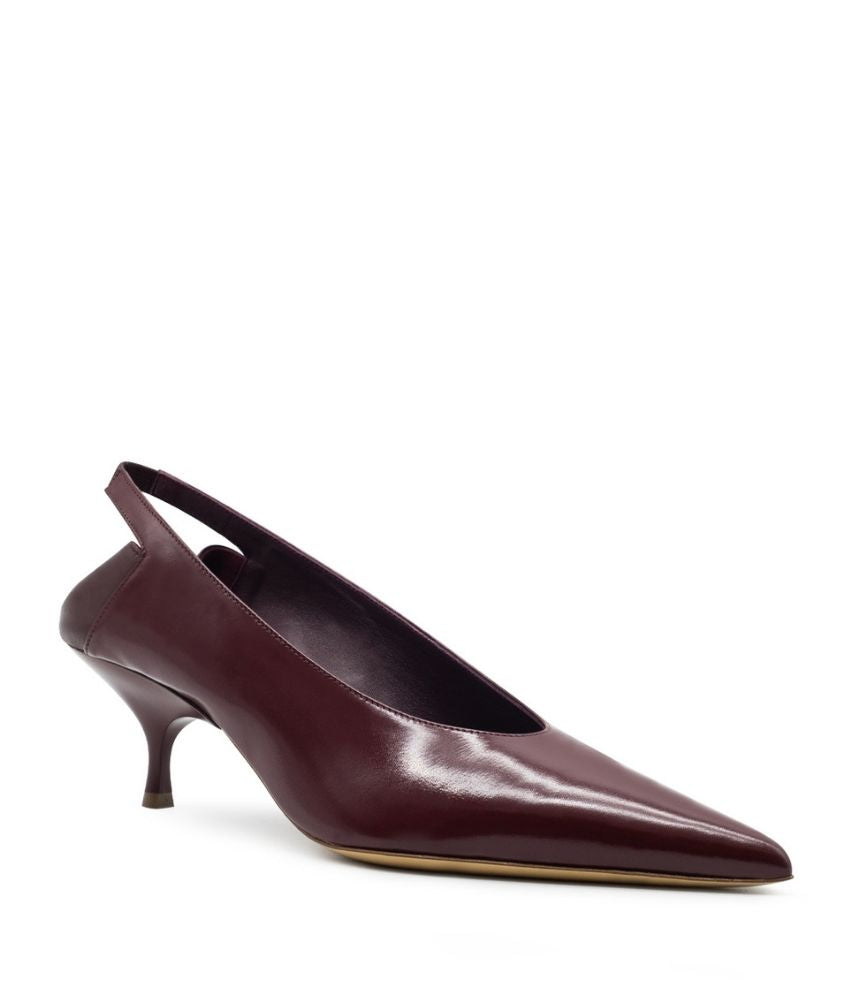 SLOANE SHINY CALF LEATHER IN BORDEAUX