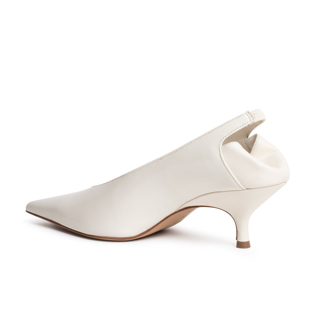 SLOANE SHINY CALF LEATHER IN MILK