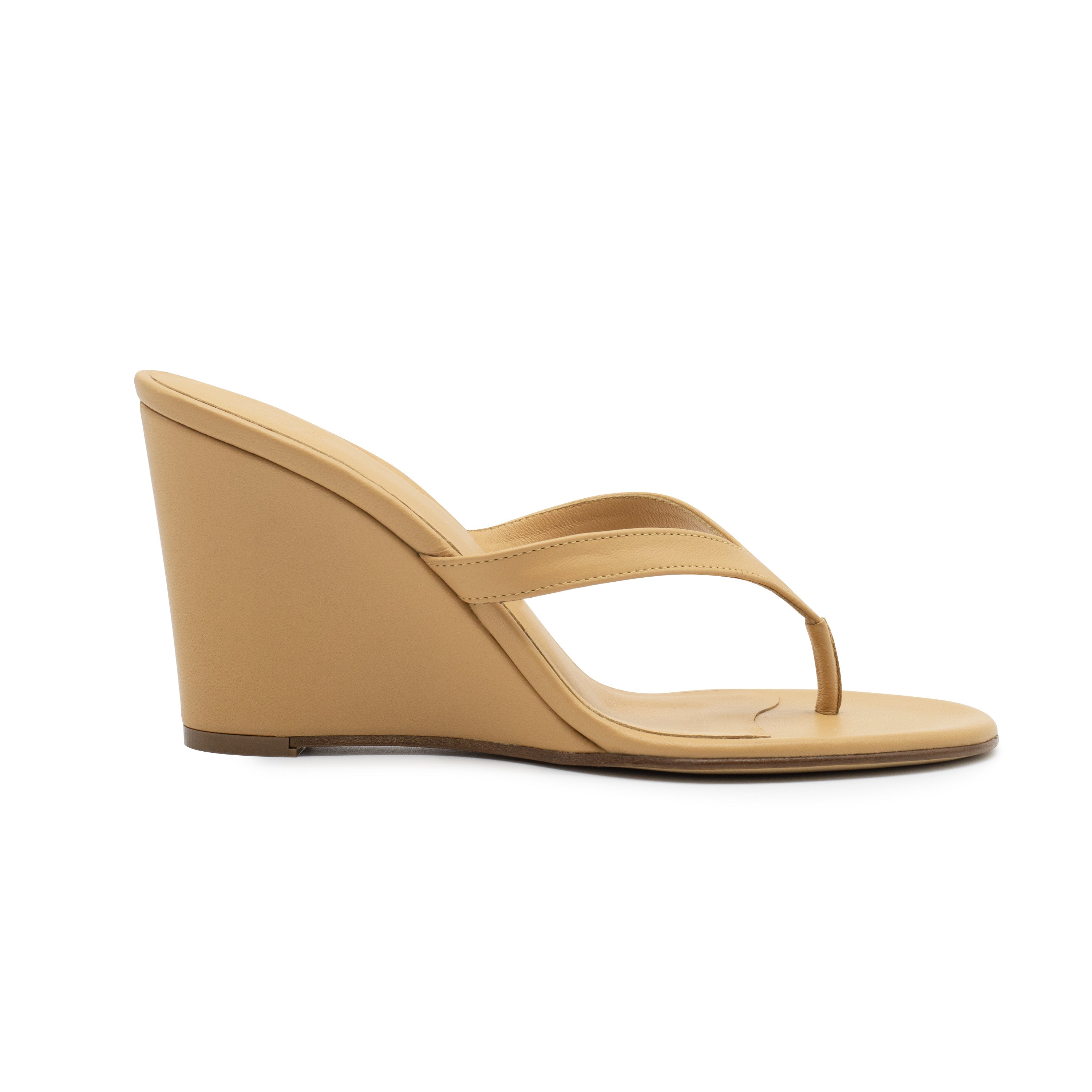 THE WEDGE NUDE IN LEATHER