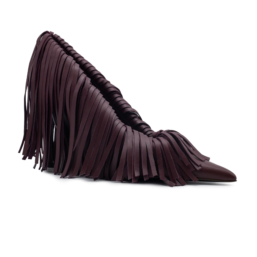 AMELIA FRINGES NAPPA BURGUNDY