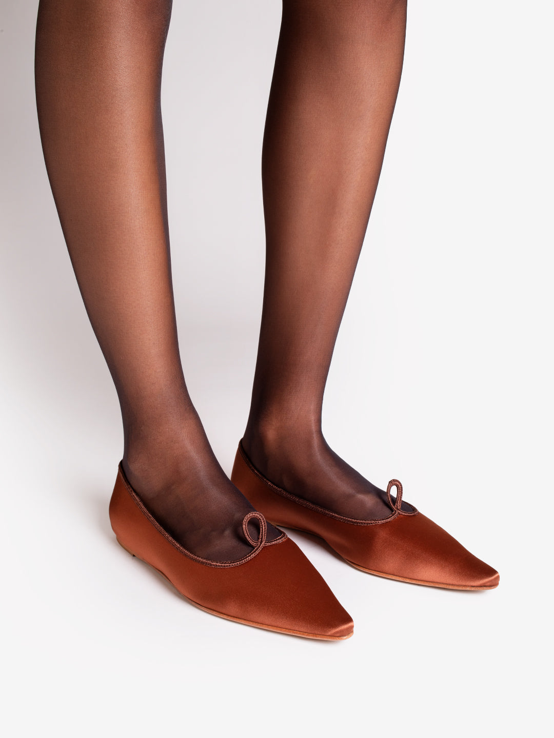 AUDREY SATIN IN RUST