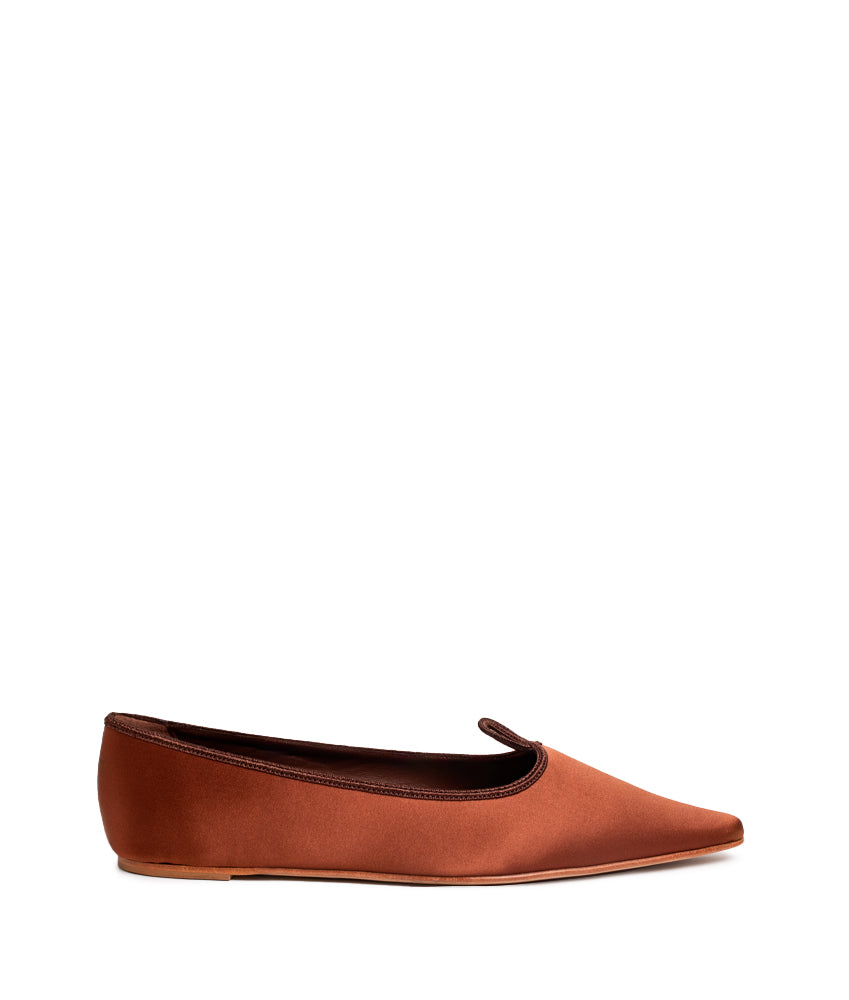 AUDREY SATIN IN RUST