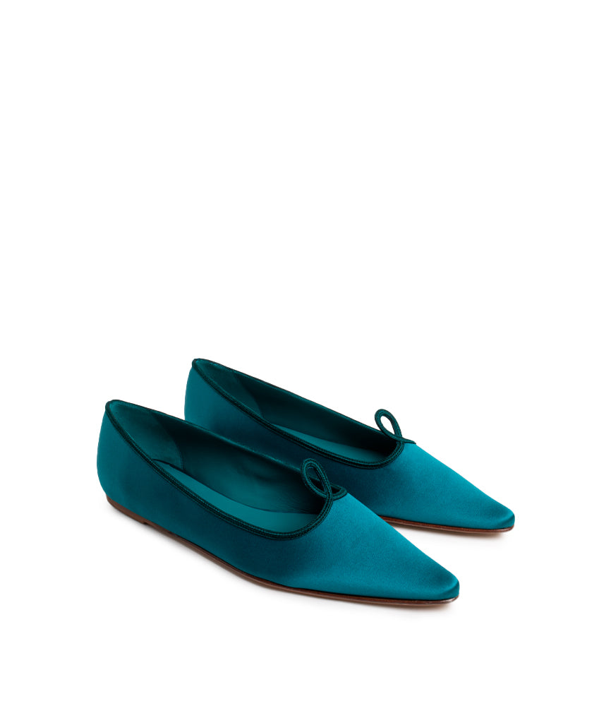 AUDREY SATIN IN TEAL