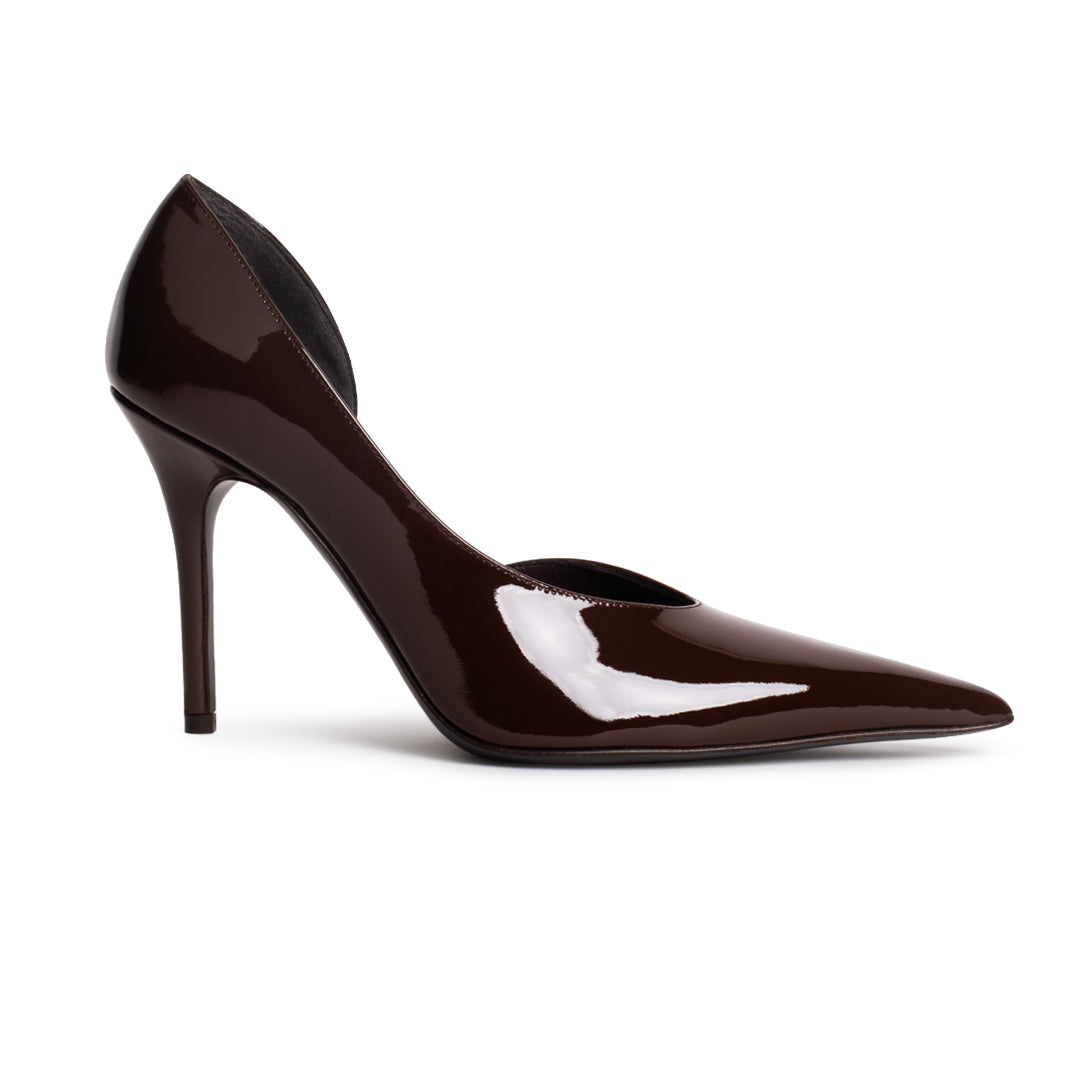 BARBARA PATENT LEATHER IN CHOCOLATE - 36