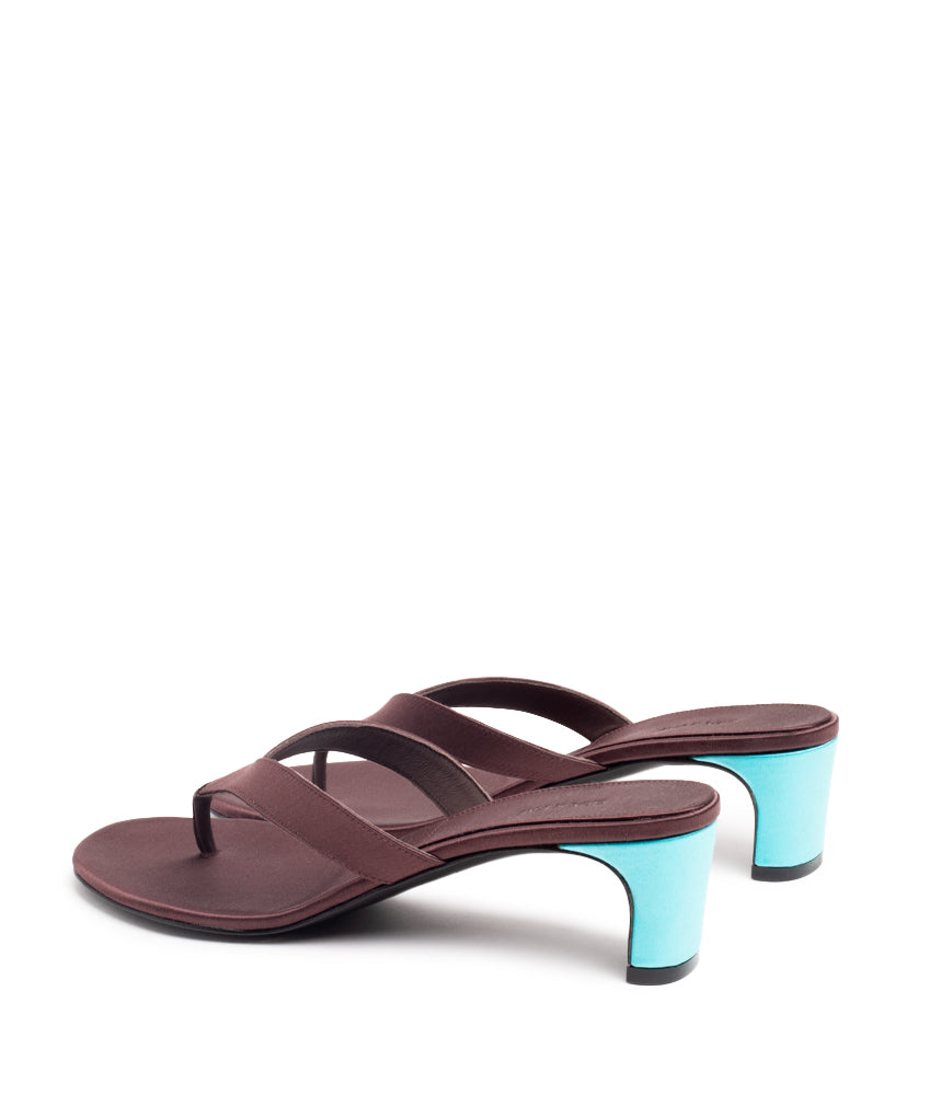 BEUYS SATIN IN BROWN AND CYAN