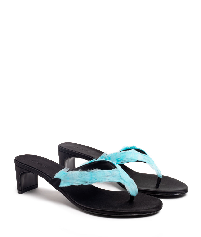 BEUYS SUEDE LEATHER IN CYAN AND BLACK