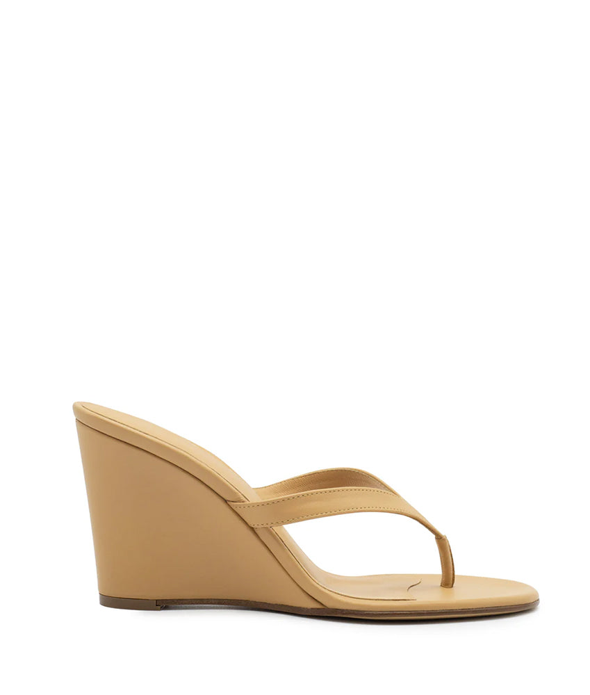 THE WEDGE LEATHER IN NUDE