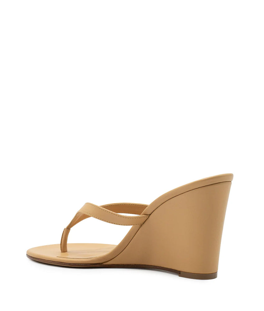 THE WEDGE LEATHER IN NUDE
