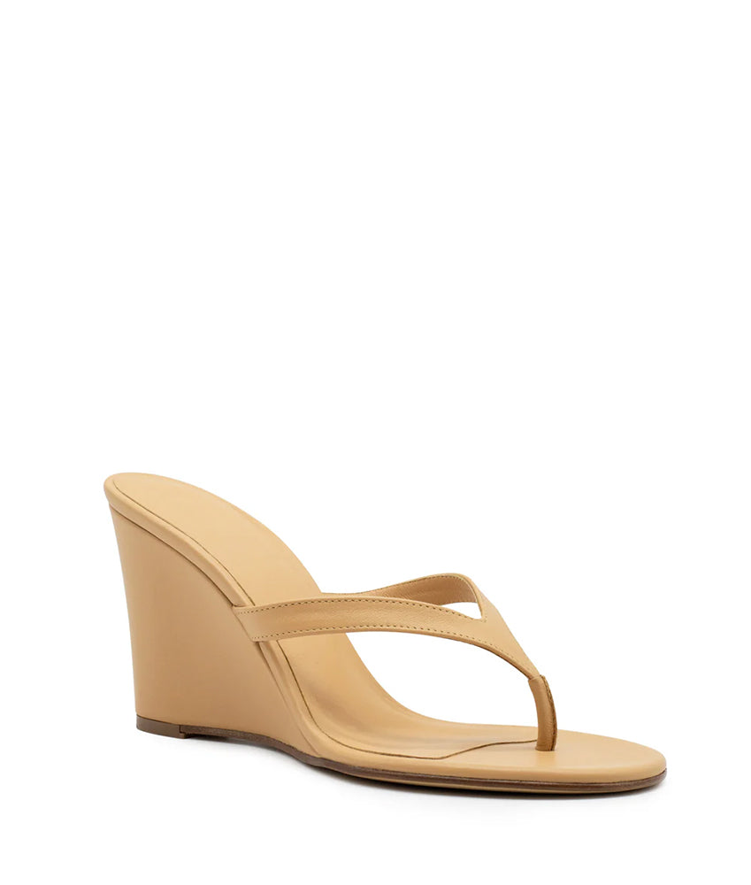 THE WEDGE LEATHER IN NUDE