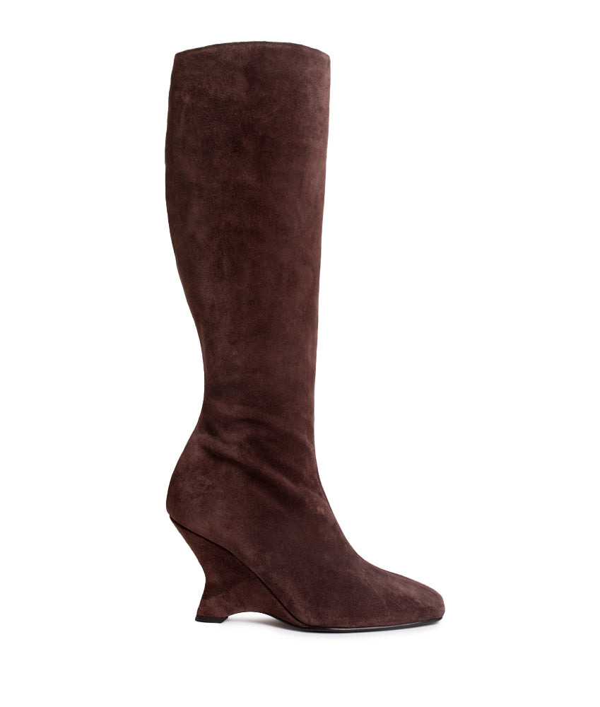 CLEMENTA SUEDE LEATHER IN CHOCOLATE
