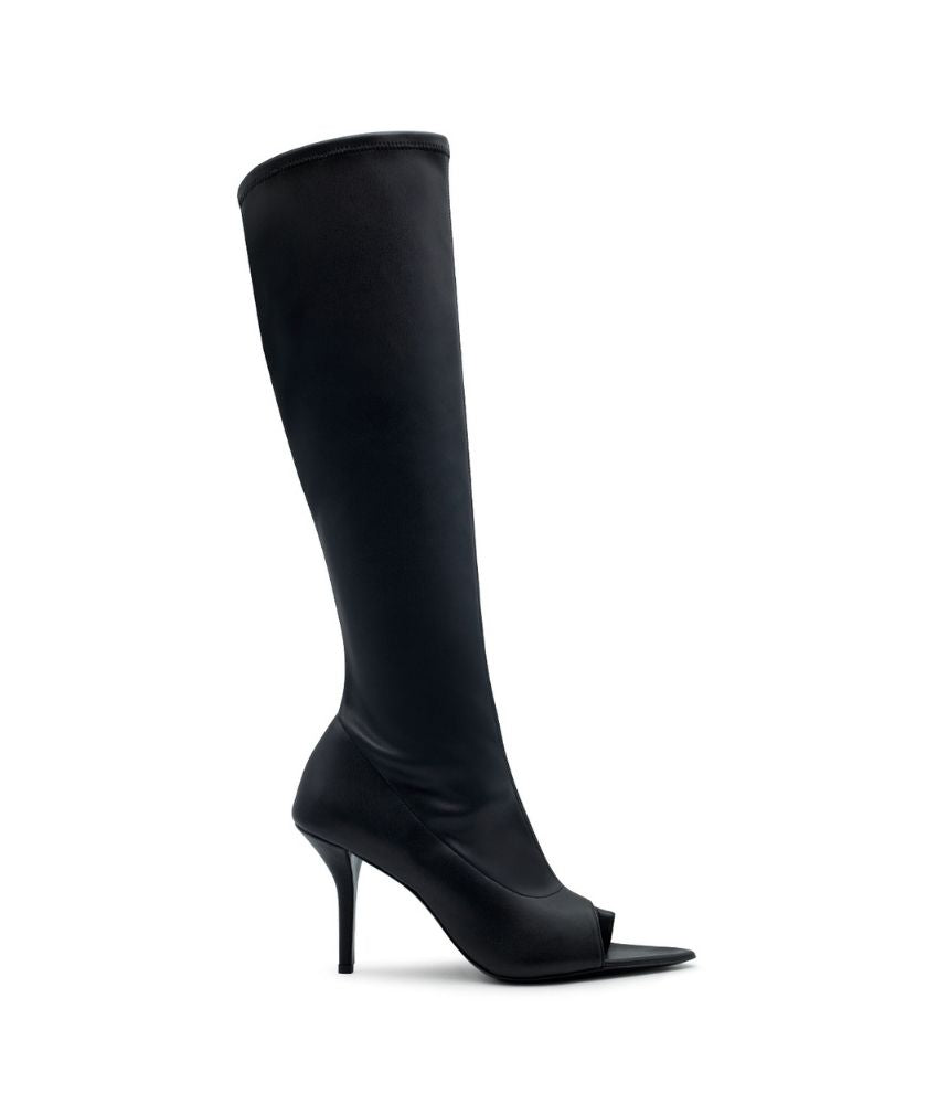 FREYA BOOT SYNTHETIC LEATHER STRETCH IN BLACK